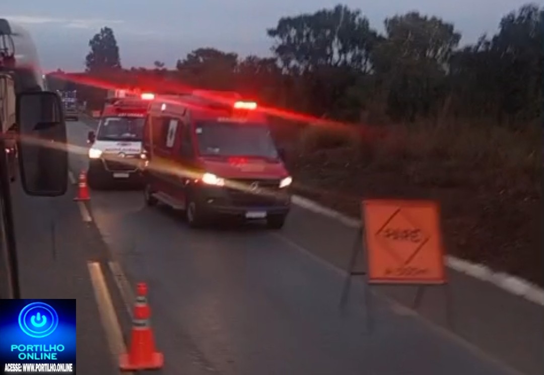 👉🏻🚔😱🚑🚏🚑🚒🚑 Acidente é registrado na BR-365, próximo ao Caipirão