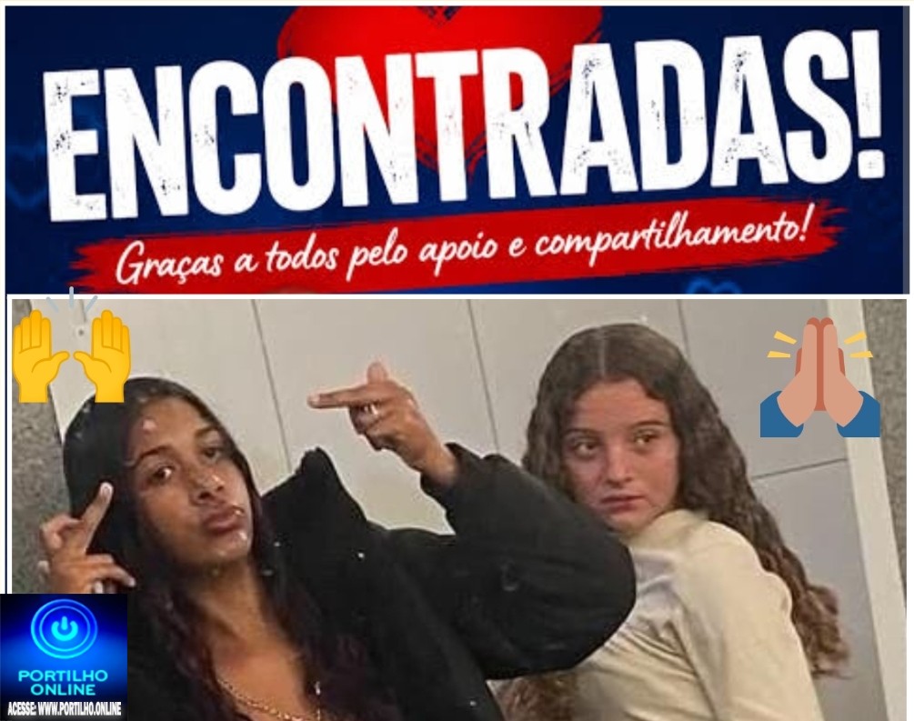 👉🚨👉ENCONTRADASSS!!!🙄🧐🤔😳🚨😱🤔 Graças a Deus as duas adolescentes foram encontradas. Ana Cecília tem 12 anos e Talita tem 15 anos