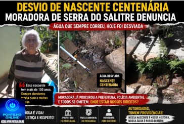 👉📢🗣😱🚔🚧🚨🐭🚨💧 Moradora de Serra do Salitre denuncia desvio de nascente centenária e cobra providências das autoridades