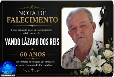 👉 LUTO 😱😭😪⚰🕯😪 NOTA DE FALECIMENTO. FUNERÁRIA FREDERICO OZANAM INFORMA….👉🏻😱😥😓Faleceu em Patrocinio, VANDO LÁZARO DOS REIS  60 ANOS