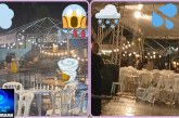 ☂️🌩️🌧️🚨😱👉🏻🚧🌧️🌬️ Vendaval assusta público e danifica tendas na abertura do Festival Gastronômico no Espaço Cultural