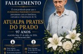 👉 LUTO 😱😭😪⚰🕯😪 NOTA DE FALECIMENTO. FUNERÁRIA FREDERICO OZANAM INFORMA….👉🏻😱😥😓Faleceu em Patrocinio- o Sr⁰: ATUALPA PRATES DO PRADO  97 ANOS