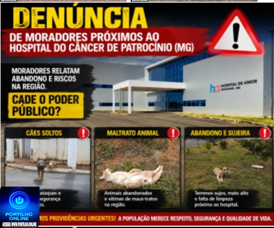 🫵🦺🦮DENÚNCIA DE MORADORES PRÓXIMOS AO HOSPITAL DO CÂNCER DE PATROCÍNIO (MG)