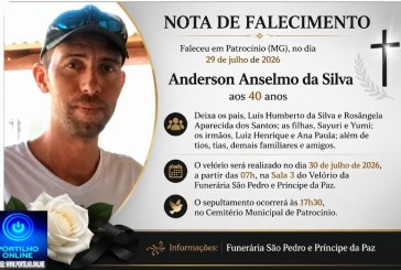 👉LUTO…⚰😔🕯😪😭FUNERÁRIA SAO PEDRO E PRÍNCIPE DA 🕊PAZ🕊🕊 INFORMAM… Faleceu ontem em Patrocinio-MG o Srº Anderson Anselmo da Silva, aos 40 anos