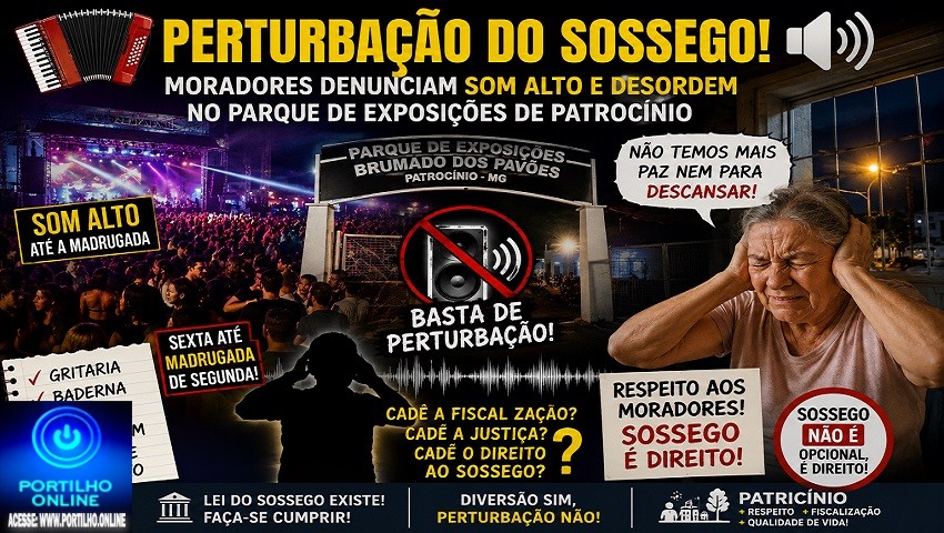 👉🏻🗣😱📢🚔😡🪗🎺🎷🎹🎤🎚🥁Perturbação do sossego: moradores denunciam som alto e desordem no Parque de Exposições
