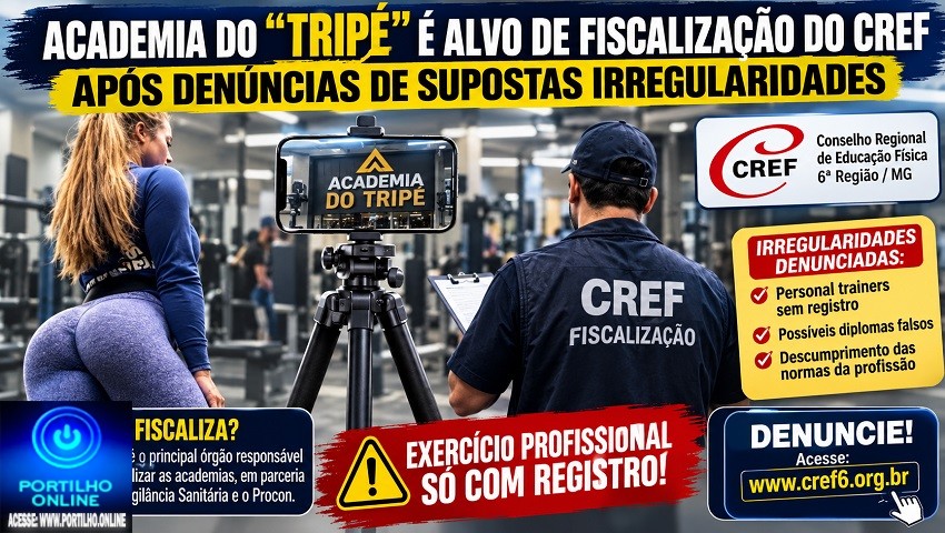 👉😱💞💋🫵✍💪💊💉📢🚨🏋🏋🤸🏋 Academia do “Tripé” é alvo de fiscalização do CREF após denúncias de supostas irregularidades