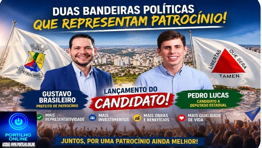 👉🏻👏🏻👍🏻🤝🇧🇷🇧🇷🇧🇷Duas bandeiras política que representa Patrocinio. Gustavo Brasileiro e Pedro Lucas