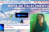 👉LUTO…⚰😔🕯😪😭FUNERÁRIA SAO PEDRO E PRÍNCIPE DA 🕊PAZ🕊🕊 INFORMAM… Faleceu em Patrocínio-MG a Srª Beatriz Graciana Gonçalves aos 67 anos.