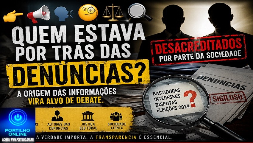 👉📢🗣🧐⚖😱🤫🚔👀🔍🐭🔎“Sabem quem estava por trás das denúncias e das supostas ‘fake News’? Os dois personagens já desacreditados por parte da sociedade.”