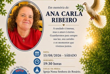 👉📢⛪🕍MISSA DE 7 (sétimo)👉🙌😪⚰🕯🙏 A família da Sra. Ana Carla Rabelo agradece,e comunica a realização da Missa de Sétimo dia