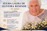 👉 LUTO 😱😭😪⚰🕯😪 NOTA DE FALECIMENTO. FUNERÁRIA FREDERICO OZANAM INFORMA….👉🏻😱😥😓Faleceu em Patrocínio- a Sra:  ZULMA LAURA DE OLIVEIRA RESENDE  93 ANOS
