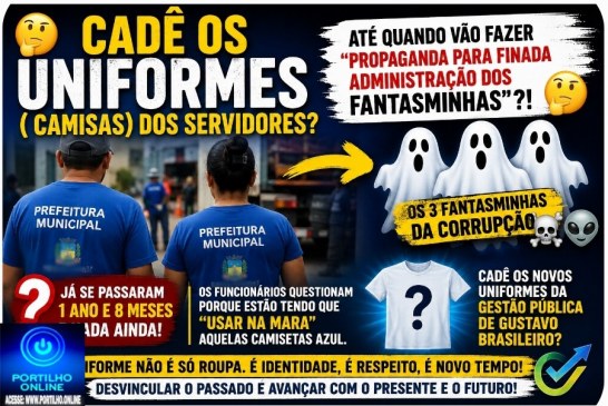 👉🏻👽👻🤔👎🏻🫵🏻🫣Uniformes ( camisas) dos servidores. Até quando vão fazer ” propaganda para finada administração)”?!🤔☠️👽