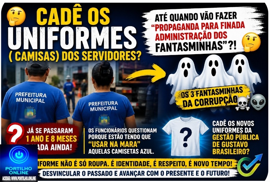 👉🏻👽👻🤔👎🏻🫵🏻🫣Uniformes ( camisas) dos servidores. Até quando vão fazer ” propaganda para finada administração)”?!🤔☠️👽