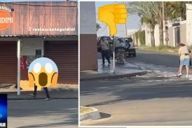 👉🏻👎🏻🫵🏻🤔🚧🚨🚔Portilho esse restaurante tá jogando óleo de cozinha aq na rua tá causando acidentes