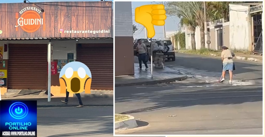 👉🏻👎🏻🫵🏻🤔🚧🚨🚔Portilho esse restaurante tá jogando óleo de cozinha aq na rua tá causando acidentes