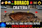 👉🏻🤔😱⛳🚨🚧🕳️Buraco ⛳ 🕳️ Cratera…Portilho faz uma matéria depois cruzamento