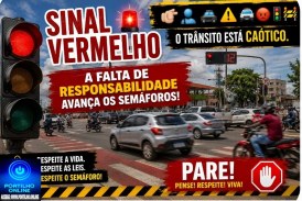 👉🏻🫵🏻🚓⚠️🚔😤🚦🚧Sinal vermelho🚧🚨 O trânsito está caótico. A falta de responsabilidade avança os semáforos