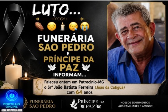 👉LUTO…⚰😔🕯😪😭FUNERÁRIA SAO PEDRO E PRÍNCIPE DA 🕊PAZ🕊🕊 INFORMAM… Faleceu em Patrocínio-MG a Srª Abadia de Castro de Lima, aos 75 anos.