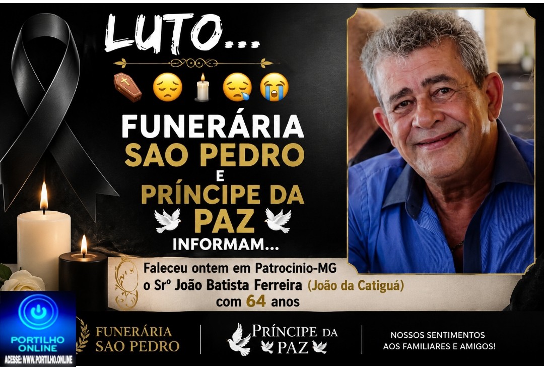 👉LUTO…⚰😔🕯😪😭FUNERÁRIA SAO PEDRO E PRÍNCIPE DA 🕊PAZ🕊🕊 INFORMAM… Faleceu em Patrocínio-MG a Srª Abadia de Castro de Lima, aos 75 anos.