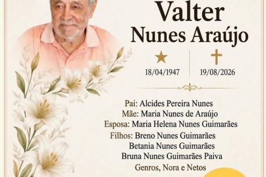 👉LUTO…⚰😔🕯😪😭FUNERÁRIA SAO PEDRO E PRÍNCIPE DA 🕊PAZ🕊🕊 INFORMAM… Faleceu ontem em Patrocinio-MG o Srº  Valter Nunes Araújo.