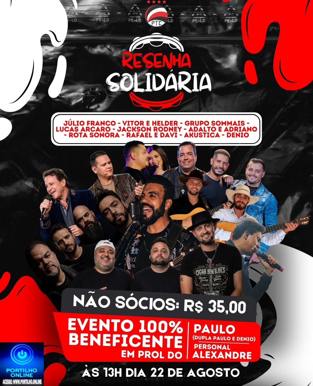 👉🏻🫵🏻🤙🏻👏🏻Diretoria do PTC CONVIDA… RESENHA SOLIDÁRIA NO PTC!