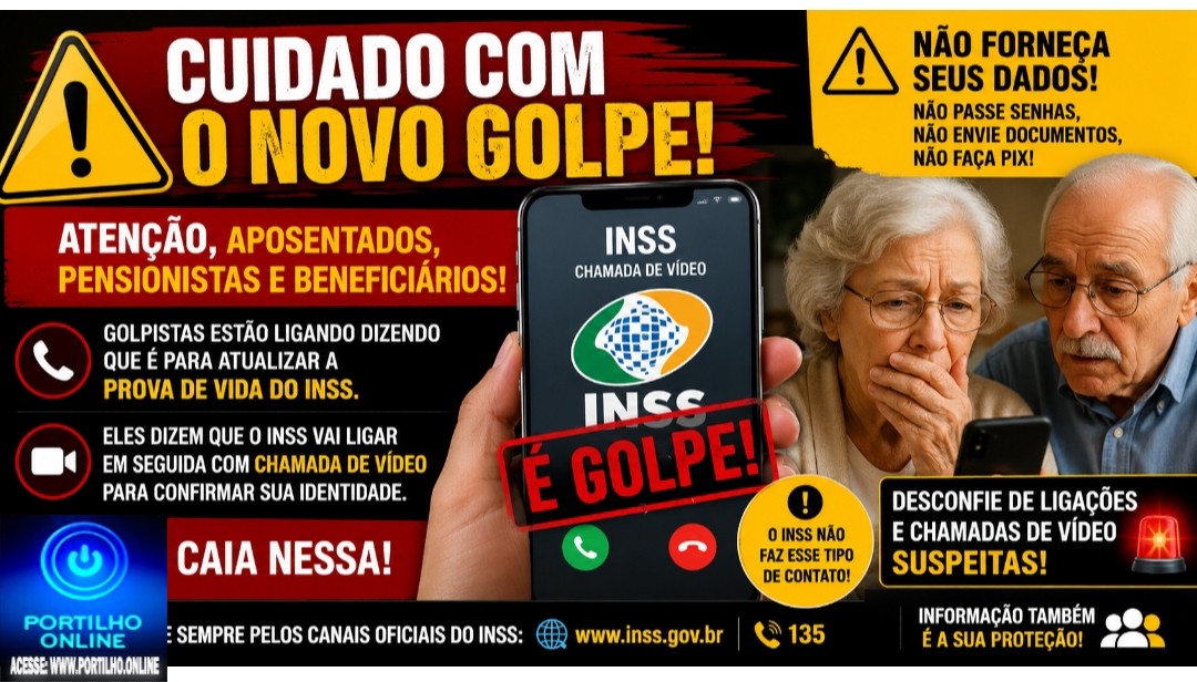 👉🏻🫵🏻🚔💸😱⚖️🚨PORTILHO ALERTA: CUIDADO COM O NOVO GOLPE!