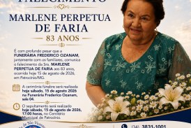 👉 LUTO 😱😭😪⚰🕯😪 NOTA DE FALECIMENTO. FUNERÁRIA FREDERICO OZANAM INFORMA….👉🏻😱😥😓Faleceu em Patrocínio- a Sra: MARLENE PERPETUA DE FARIA  83 ANOS
