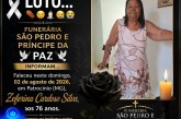 👉LUTO…⚰😔🕯😪😭FUNERÁRIA SAO PEDRO E PRÍNCIPE DA 🕊PAZ🕊🕊 INFORMAM… Faleceu neste domingo, 02  em Patrocínio (MG), Zeferina Cardoso Silva, aos 76 anos.