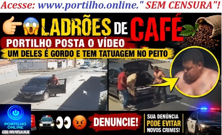👉🏻😱🚨ATUALIZANDO SOBRE OS DOIS NOIADOS… Você 🫵🏻 reconhece esses dois ladrões? 🚔👀😡Ladrões de café….Portilho posta o vídeo um deles é gordo e tem tatuagem no peito desses ladrões!