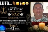 👉LUTO…⚰😔🕯😪😭FUNERÁRIA SAO PEDRO E PRÍNCIPE DA 🕊PAZ🕊🕊 INFORMAM… Faleceu ontem em Patrocinio-MG o Srº Ronaldo Aparecido dos Reis, carinhosamente conhecido como “Pota”, aos 62 anos.