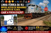 👉🚔😡😠👎🕳🗣🚧🚂🚉🚨 Linha férrea da VLI impede acesso de moradores ao distrito de TEJUCO. Cadê a fiscalização?