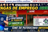 👉🏻👍🏻🫵🏻🫰🏻📣👏ATUALIZANDO VAGAS DE EMPREGO SINE…🤙🙌✍🙏🛠⚒🔨🔧🔩 SINE DE PATROCINIO INFORMA…