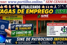 👉🏻👍🏻🫵🏻🫰🏻📣👏ATUALIZANDO VAGAS DE EMPREGO SINE…🤙🙌✍🙏🛠⚒🔨🔧🔩 SINE DE PATROCINIO INFORMA…