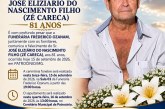 👉 LUTO 😱😭😪⚰🕯😪 NOTA DE FALECIMENTO… FUNERÁRIA FREDERICO OZANAM INFORMA….👉🏻😱😥😓Faleceu em Patrocinio- o Sr:  JOSÉ ELIZIÁRIO DO NASCIMENTO FILHO  (ZÉ CARECA)  81 ANOS