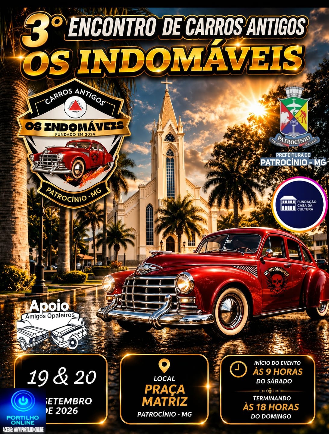👉🏻🫵🏻👏🏻🤝👍🏻🚗🏁 OS INDOMÁVEIS CONVIDAM: 3º ENCONTRO DE CARROS ANTIGOS EM PATROCÍNIO! 🏁🚗 🤝👏🏻👏🏻