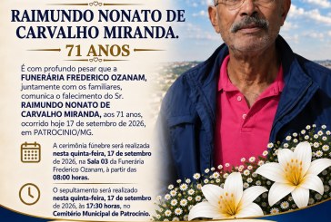 👉 LUTO 😱😭😪⚰🕯😪 NOTA DE FALECIMENTO… FUNERÁRIA FREDERICO OZANAM INFORMA….👉🏻😱😥😓Faleceu em Patrocinio- o Sr:  RAIMUNDO NONATO DE CARVALHO MIRANDA.  71 ANOS