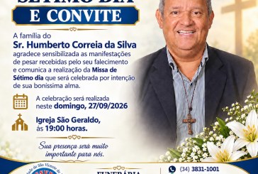 👉📢⛪🕍💒MISSA DE 7 (sétimo)👉🙌😪⚰🕯🙏 A família do Sr. Humberto Correia da Silva, agradece e comunica a realização da Missa de Sétimo dia