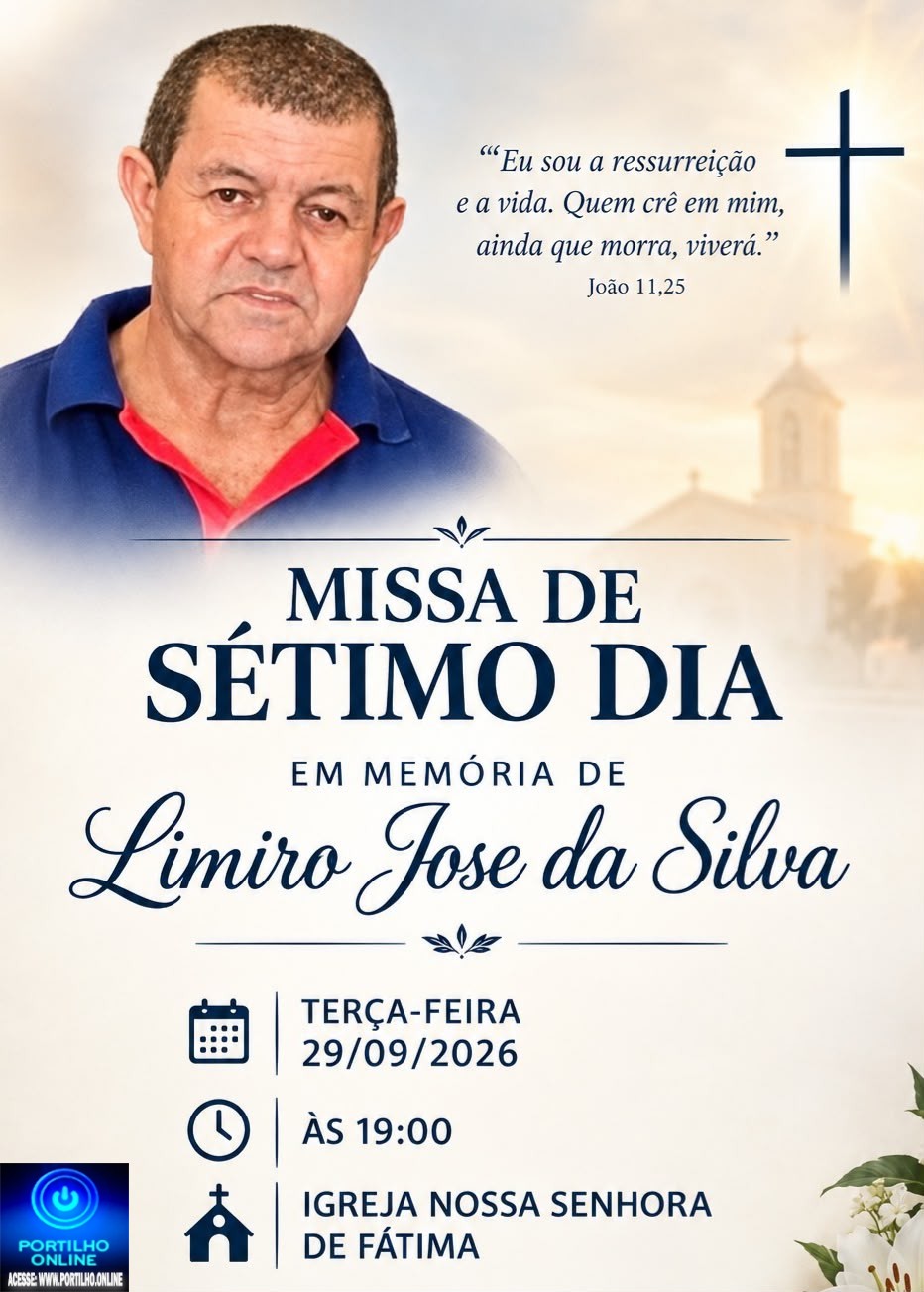 👉📢⛪🕍💒MISSA DE 7 (sétimo)👉🙌😪⚰🕯🙏 A família do Sr. Limiro José da Silva, agradece e comunica a realização da Missa de Sétimo dia