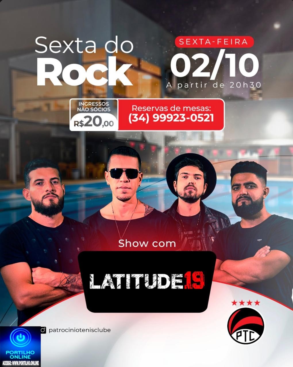 👉🏻🫵🏻👍🏻👏🏻🎷🎺🎹🎸🪗🎸🎻🪗SEXTA DO ROCK NO PATROCÍNIO TÊNIS CLUBE! 🤘