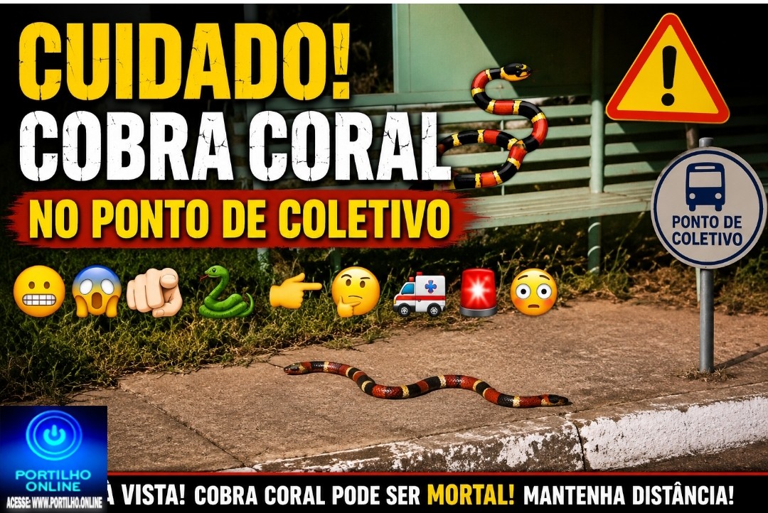 🫣😬Cuidado!😱🫵🏻🐍👉🏻🤔🚑🚨🫣Cobra coral 🐍 🫵🏻 🐍 no ponto de coletivo
