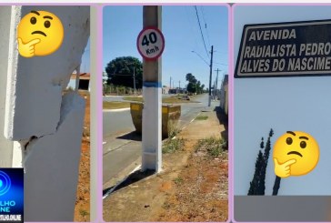 🚨🫣🪧 “BALANÇA, MAS NÃO CAI!”: POSTE TRINCADO NA AVENIDA ALBERTO SANARELLI SERÁ SUBSTITUÍDO