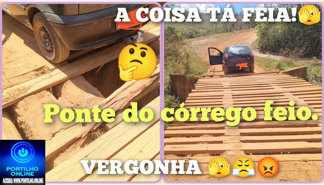 👉🏻😱👎🏻🫵🏻😤🚧🛑🚨Boa tarde Portilho: A população de Martins pede uma ajuda.” A coisa tá feia na ponte no córrego Feio”🫣