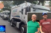 👉🏻🚛🗑️👏🏻 DURANTE O DESFILE DE 7 DE SETEMBRO: Depois de 20 anos, prefeito Dr. Gustavo e vice Maurício apresentam novos caminhões de coleta de lixo