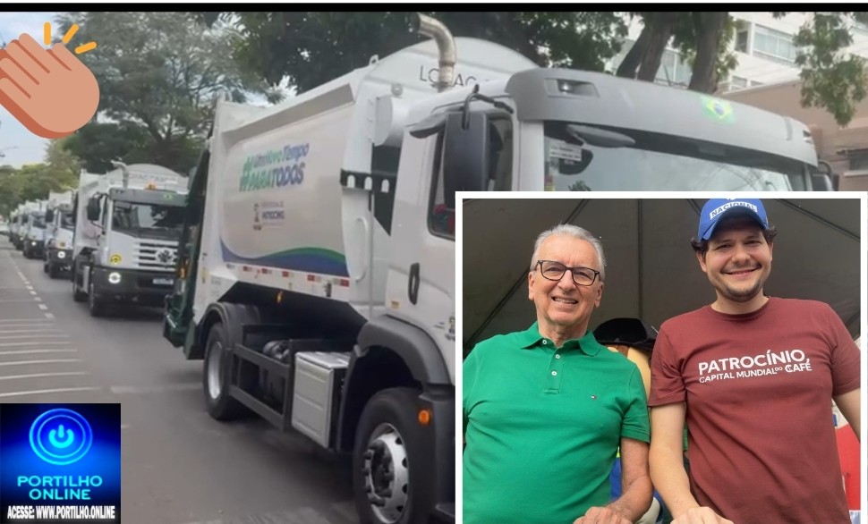 👉🏻🚛🗑️👏🏻 DURANTE O DESFILE DE 7 DE SETEMBRO: Depois de 20 anos, prefeito Dr. Gustavo e vice Maurício apresentam novos caminhões de coleta de lixo