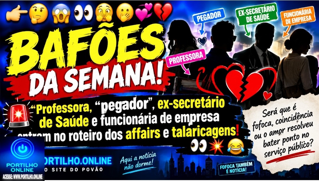 👉🏻🤔😱👀🫣🫢💞💔 BAFÕES DA SEMANA!  🚨 Professora, “pegador”, ex-secretário de Saúde e funcionária de empresa entram no roteiro dos affairs e talaricagens! 👀💥😂