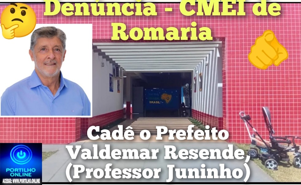 👉🏻🗣️😱🫵🏻🩺🩻🚑🤔Boa noite Portilho…Gostaria de denunciar uma situação ocorrida no CEMEI da cidade de Romaria