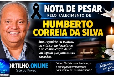 👉🏻😪🕯🕯️😪 Atualizando ⚰🕊 NOTA DE PESAR PELO FALECIMENTO DE HUMBERTO CORREIA DA SILVA