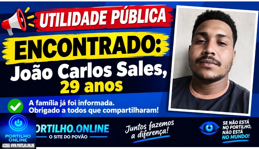 👉🚨🚓😱🚑🚒🫵🏻👍🏻👏🏻🙌🏻FOI ENCONTRADO  !! 👉🚨🚔🚓😱⚰🕯João Carlos Sales, 29 anos