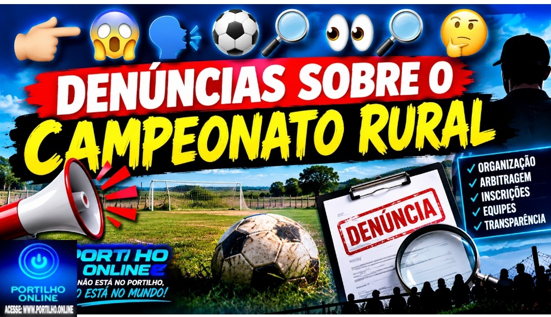 👉🏻😱🗣️⚽🔎👀🔎🤔Denuncias sobre o campeonato rural