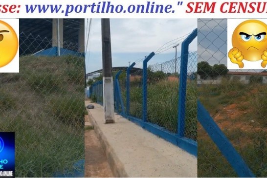 👉🏻🫵🏻😱🌿🚨 PORTILHO, OLHA O MATAGAL NESTA ESCOLA NO BAIRRO SERRA NEGRA!